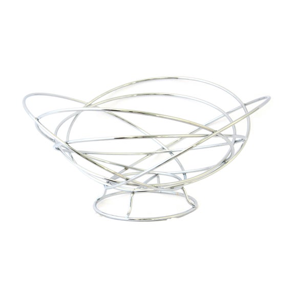 Chrome Spiral Fruit Basket