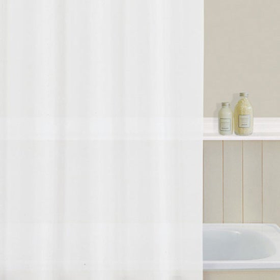 White Frosted Shower Curtain