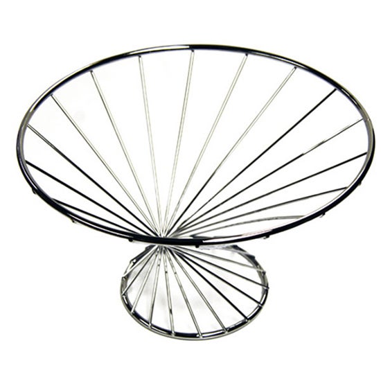 Tall Silver Fruit Basket