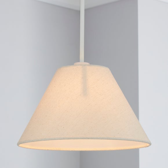 Linen Coolie Ceiling Pendant Shade