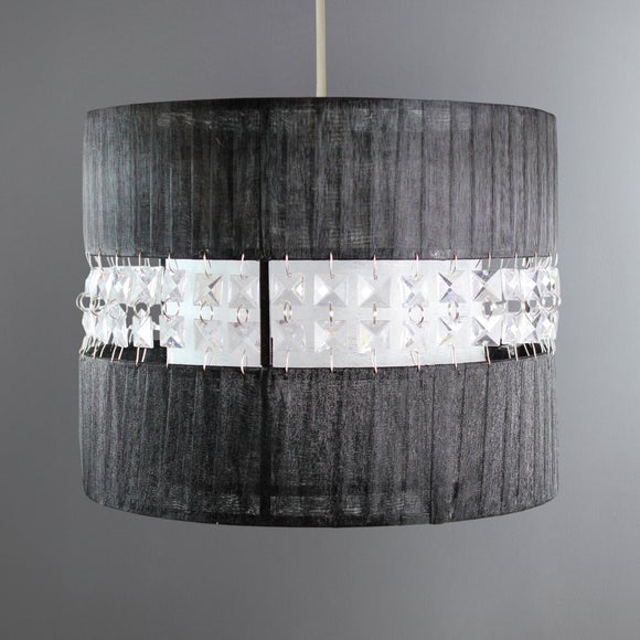 Voile and Beads Ceiling Pendant Shade Dunelm
