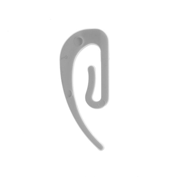 White Nylon Curtain Hooks Dunelm
