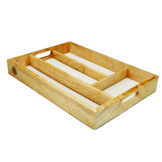 Wooden Cutlery Tray Dunelm