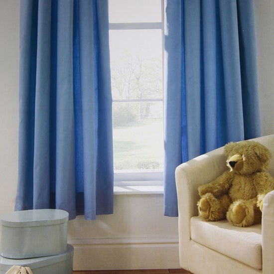 Kids Plain Dye Lined Pencil Pleat Curtains
