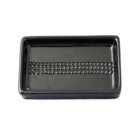 Black Square Spots Collection Soap Dish