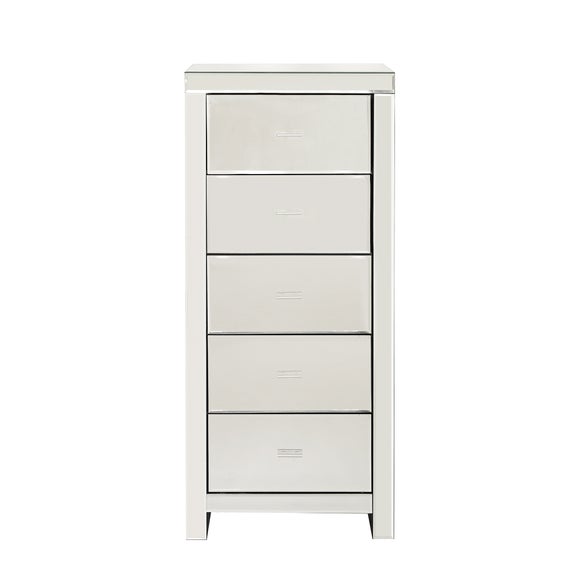 Venetian Mirrored Furniture 5 Drawer Chest