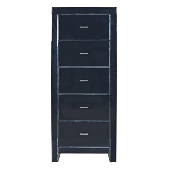 Venetian Black 5 Drawer Chest