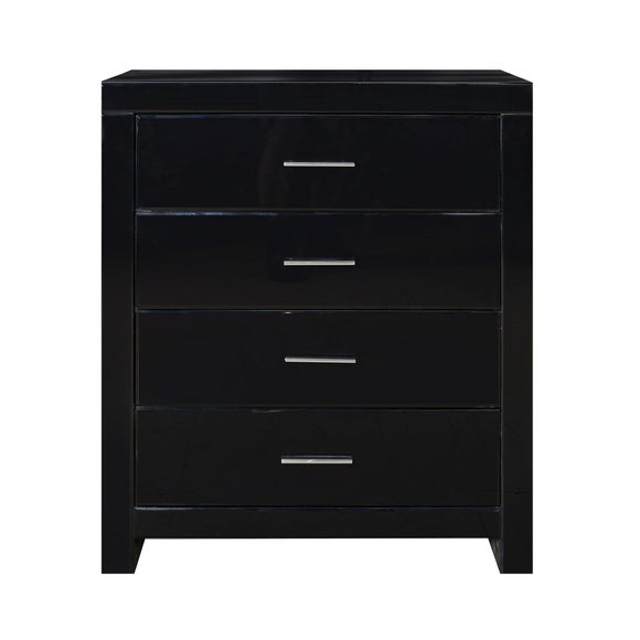 Venetian Black 4 Drawer Chest
