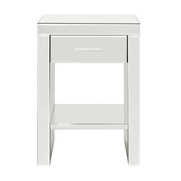 Mirrored 1 Drawer Nightstand Dunelm