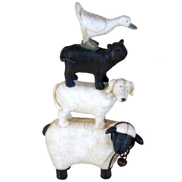 Key Lime Collection Stacking Animals Ornament Dunelm