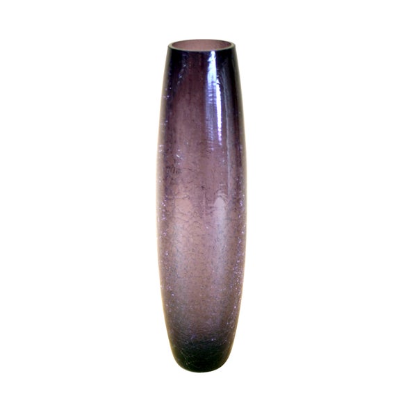 Plum Pudding Collection Crackle Glass Bullet Vase