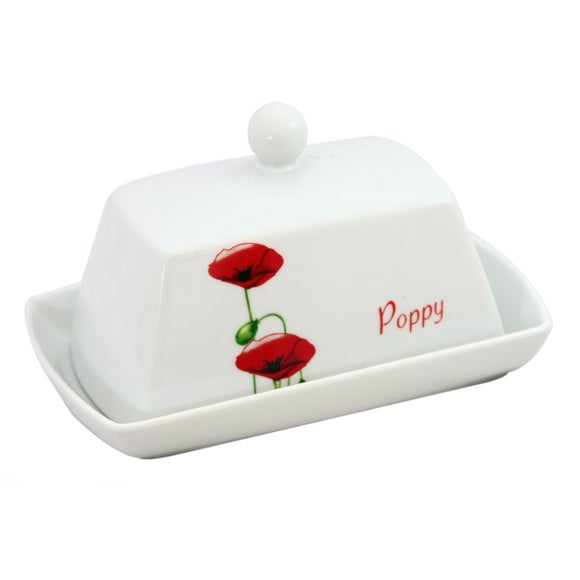Poppy Collection Butter Dish Dunelm