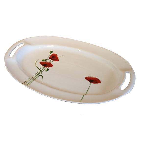 Poppy Collection Oval Platter