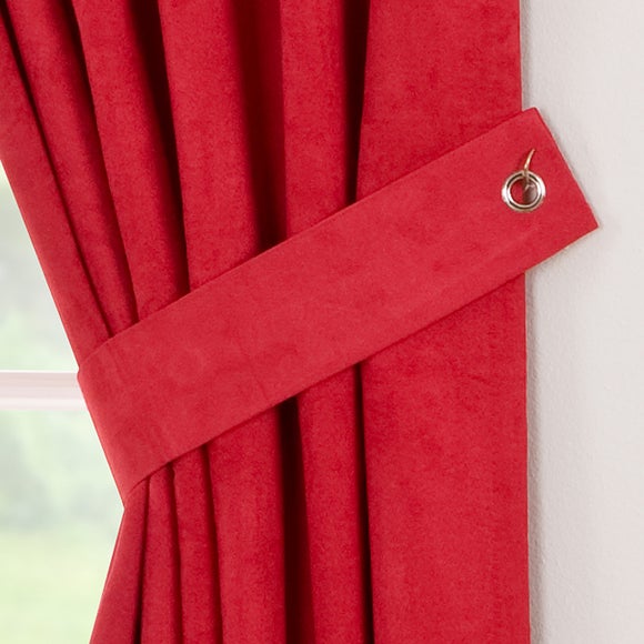 Red Suede Blackout Tiebacks