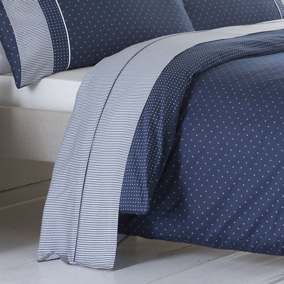 Dorma Blue Capri Collection Flat Sheet