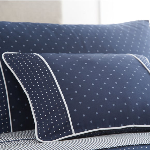 Dorma Blue Capri Collection Boudoir Cushion Cover