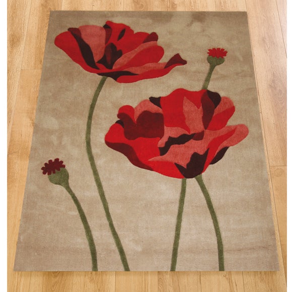 Red Poppy Rug
