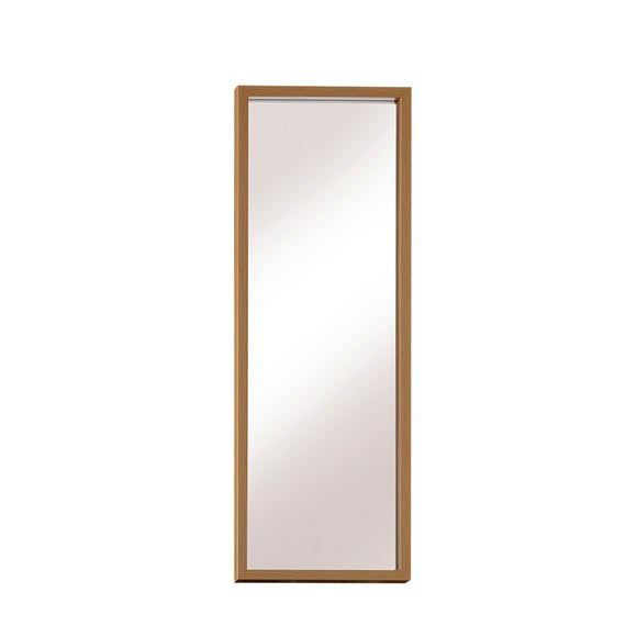 Bevelled Oak Effect Box Frame Mirror