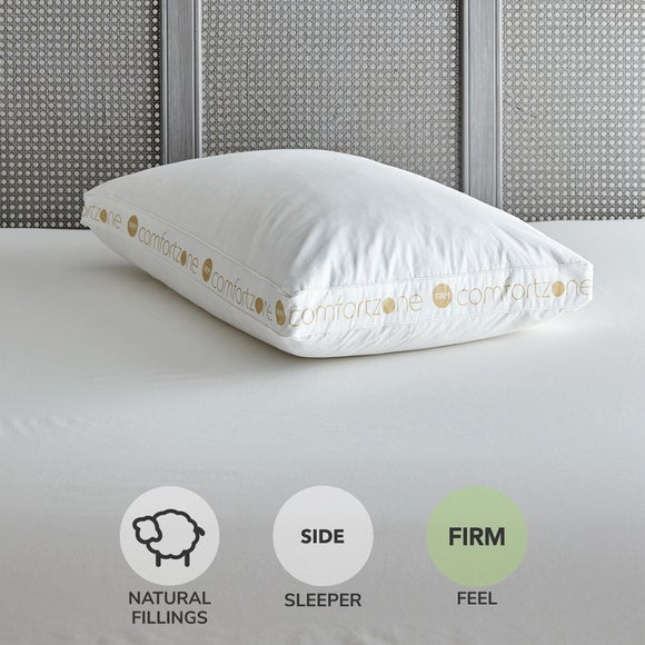 Comfort Zone Duck Feather Firm Support Pillow