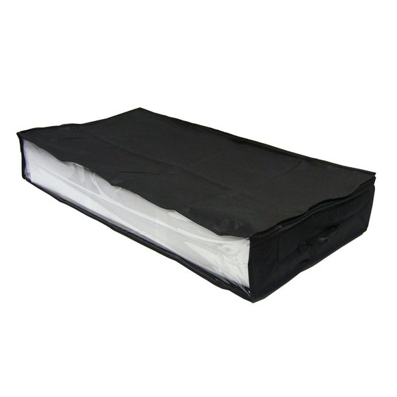 Black Non Woven Collection Under Bed Storage Bag