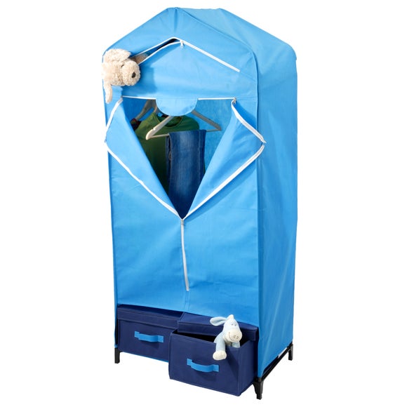 Kids Blue Non Woven Wardrobe