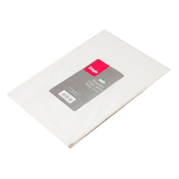 Disposable Plastic White Table Cover