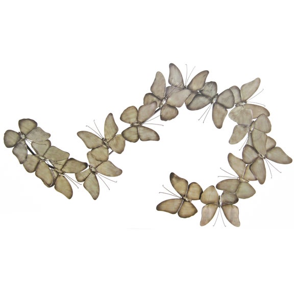 Metal Flying Butterflies Wall Art