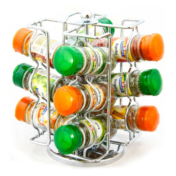 Schwartz 12 Jar Spice Rack Dunelm