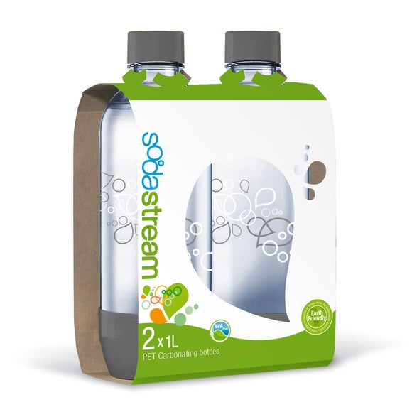 SodaStream Twin Pack of 1L Carbonating Bottles Dunelm