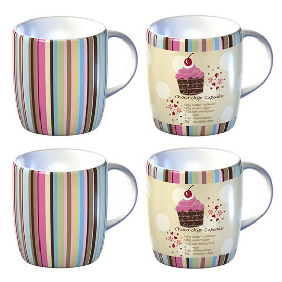 Cupcakes Collection Set of 4 Barrel Mugs
