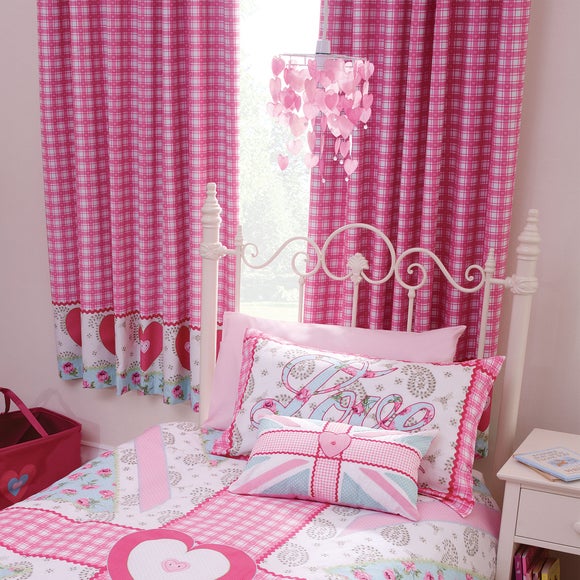 Kids Ditsy Union Jack Blackout Pencil Pleat Curtains