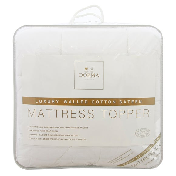 Dorma 300 Thread Count Cotton Sateen Mattress Topper