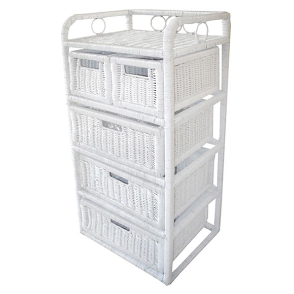 Hawthorne Painted White 5 Drawer Unit