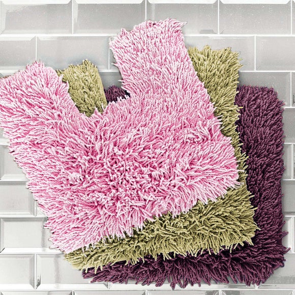 Tumble Twist 2 Piece Bath and Pedestal Mat Set
