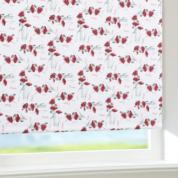 Red Poppy Blackout Roller Blind