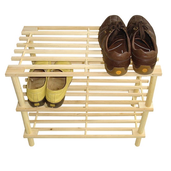 Brown 3 Tier Shoe Rack