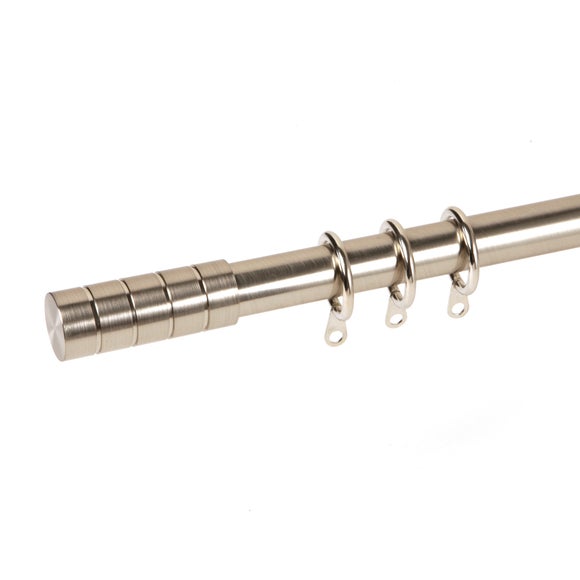 Seville Collection Satin Steel Curtain Pole