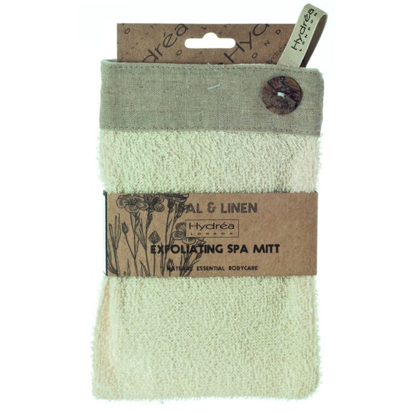 Cream Hydrea Sisal and Linen Exfoliating Spa Mitt