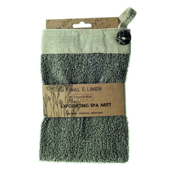 Mocha Hydrea Sisal and Linen Exfoliating Spa Mitt