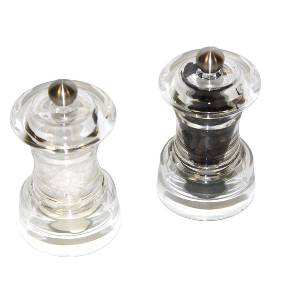 Acrylic Traditional Salt and Pepper Mill Set
