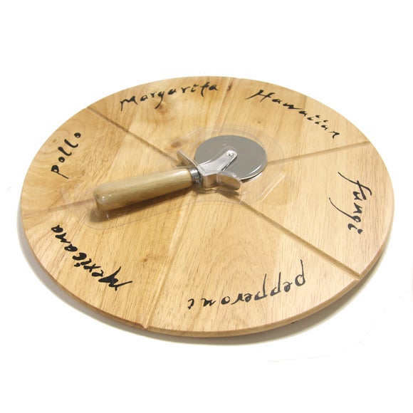 Natural Origins Collection Pizza Board with Cutter