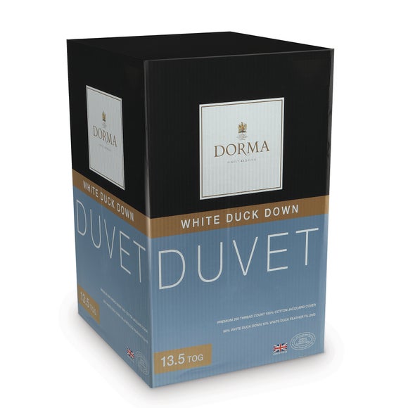 Dorma White Duck Down 13.5 Tog Duvet