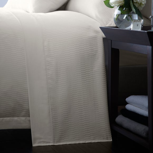Dorma Cream Berkley Collection Flat Sheet