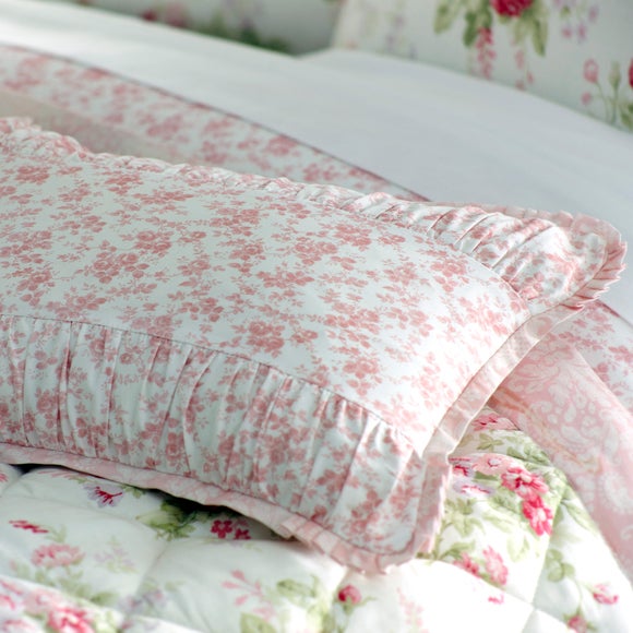 Dorma Pink Elsie Collection Boudoir Cushion Cover