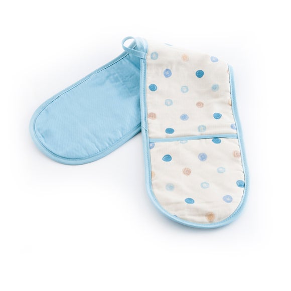 Blue Country Spots Collection Double Oven Glove