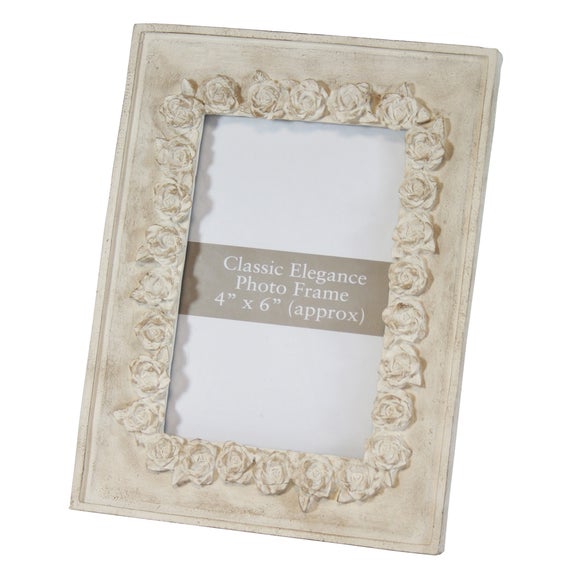 Classic Elegance Embossed Rose Frame