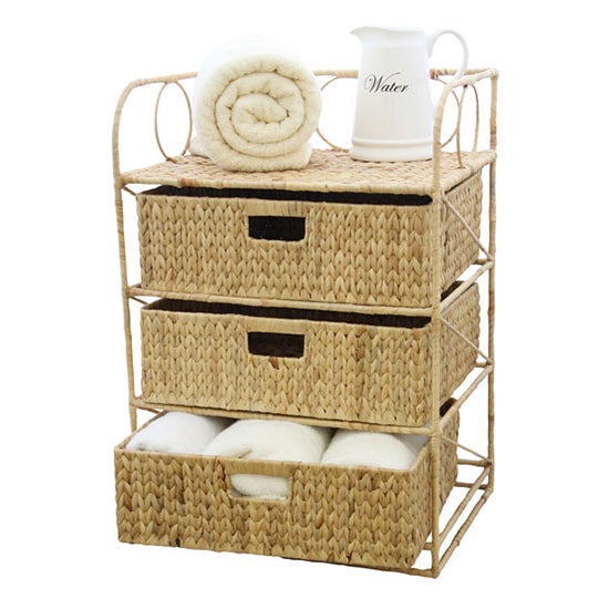 Hawthorne Water Hyacinth 3 Drawer Unit
