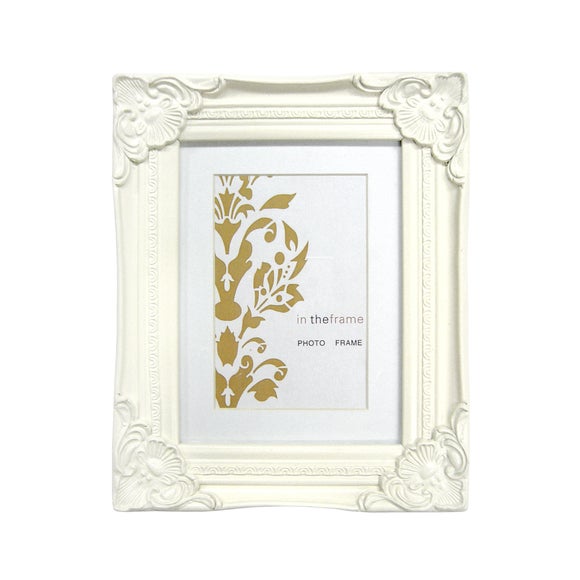 Cream Vintage Swept Photo Frame Dunelm