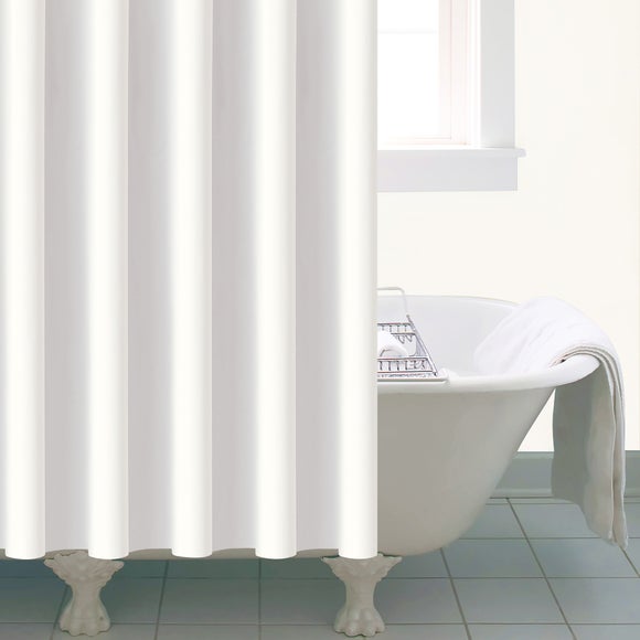 White Peva Shower Curtain