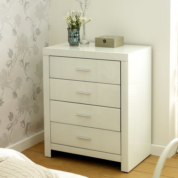 Venetian White 4 Drawer Chest